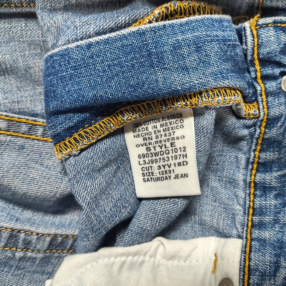 Vintage Polo Ralph Lauren Saturday Jeans Womens 34x29 Blue Straight Leg Y2K - Picture 6 of 13